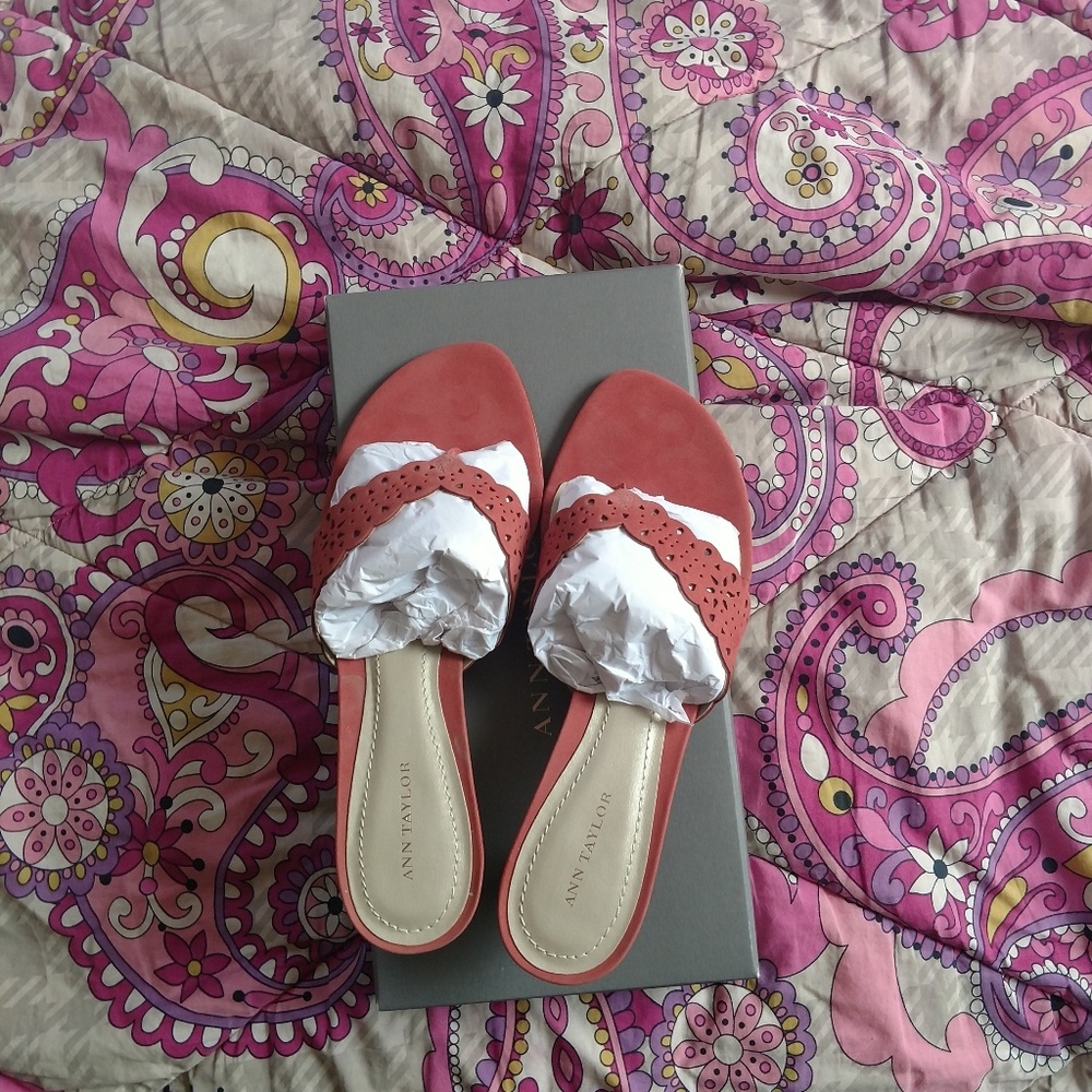 Ann Taylor like new sandals with a slght heel